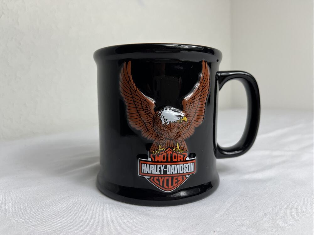 Harley-Davidson Motorcycles Mug black with eagle 3D, Collectibles, Memorabilia